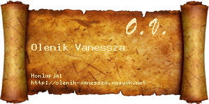 Olenik Vanessza névjegykártya